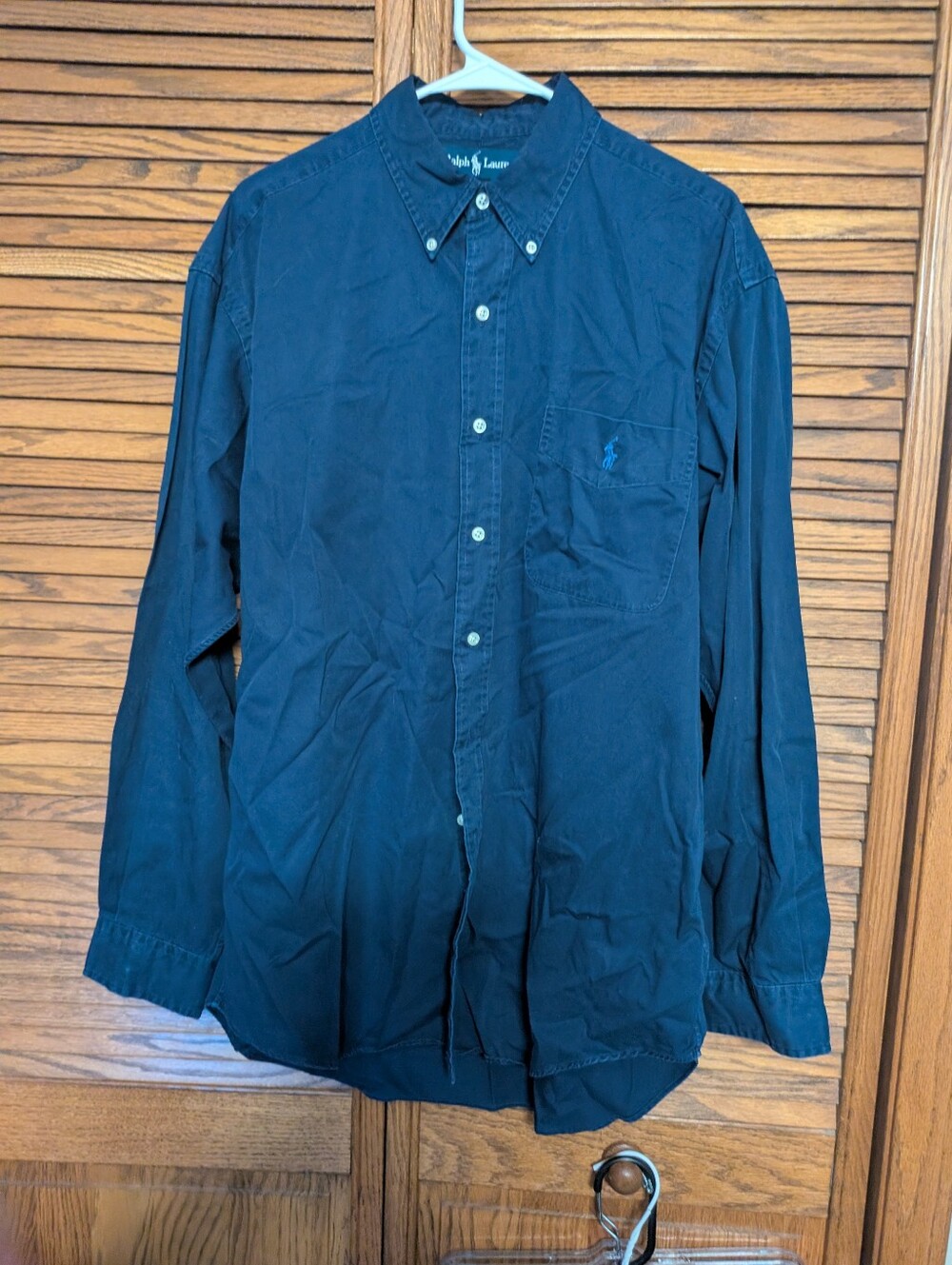 Ralph Lauren Blake Fit Blue Long Sleeve Button-up Size Large Men's